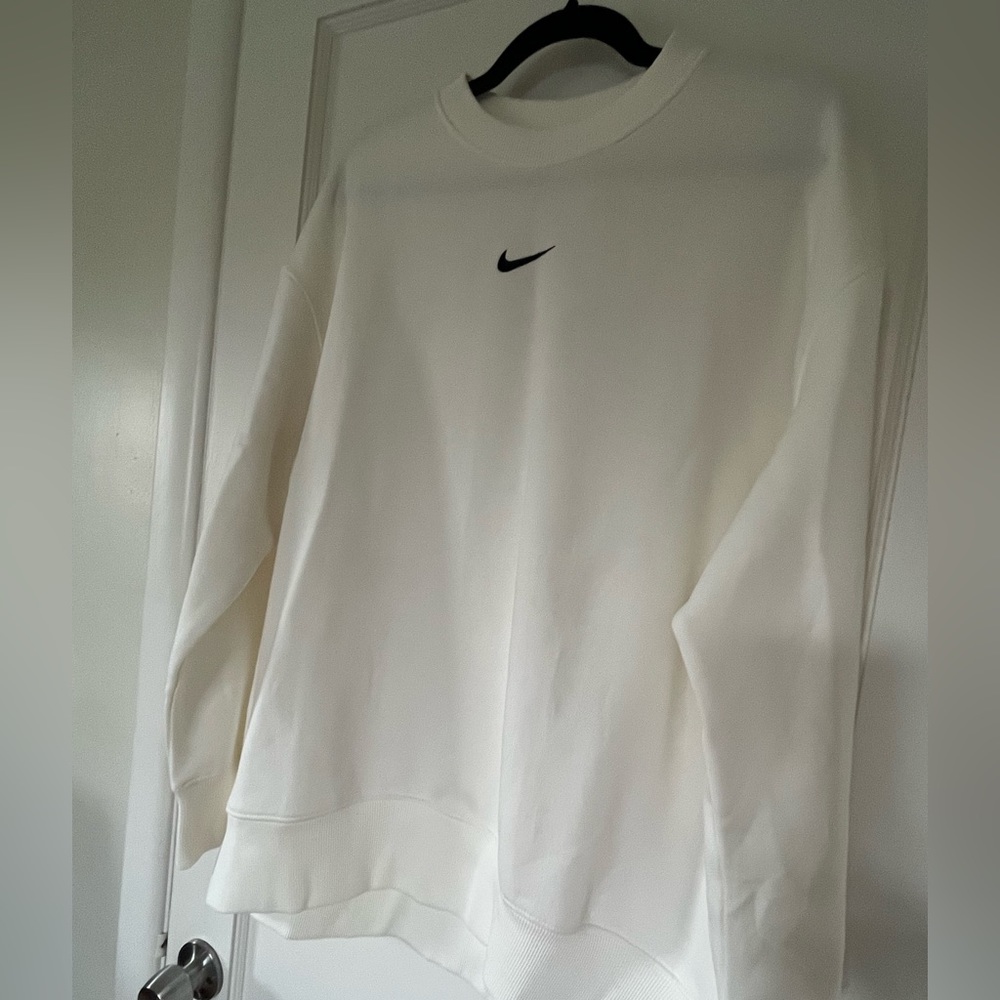 White Nike sweatshirt